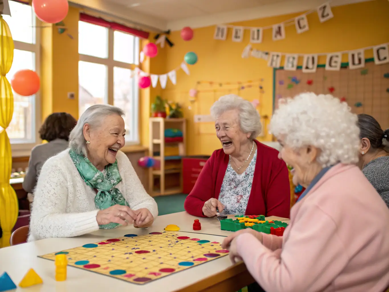 A photo of senior citizens actively engaged in a table tennis match at TENNIS DE TABLE AUBIGNY SUR NERE, emphasizing the benefits of physical activity and social interaction for older adults.