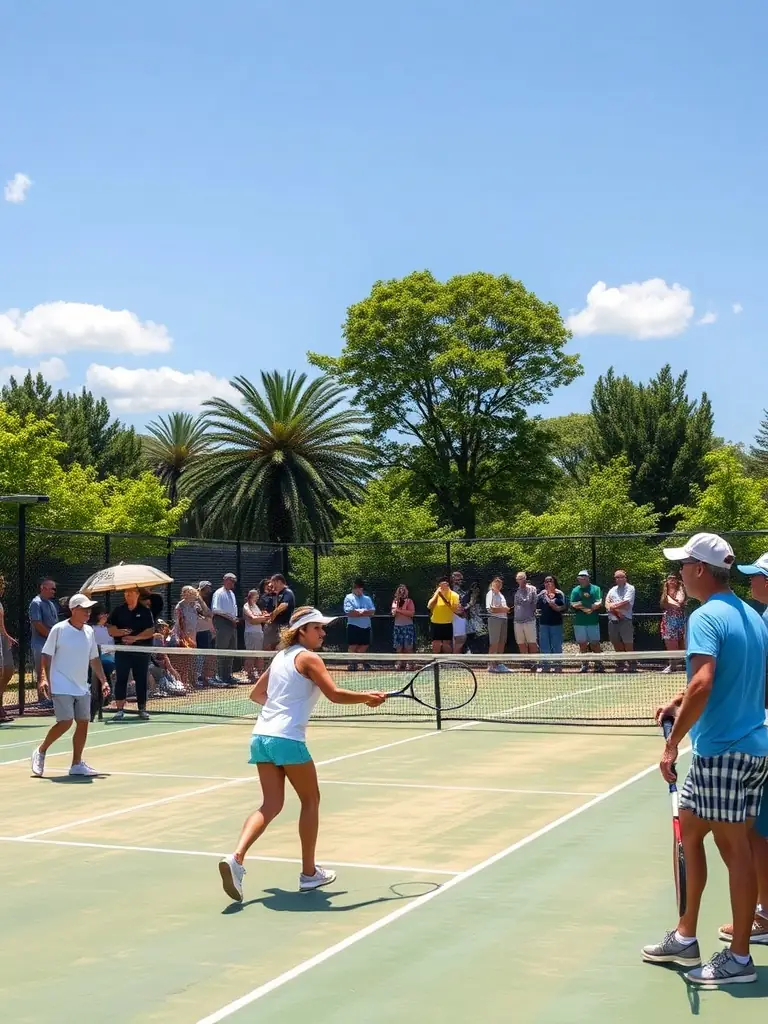 A vibrant scene from a community table tennis tournament organized by TENNIS DE TABLE AUBIGNY SUR NERE, showcasing the organization's role in fostering community spirit and promoting healthy competition.