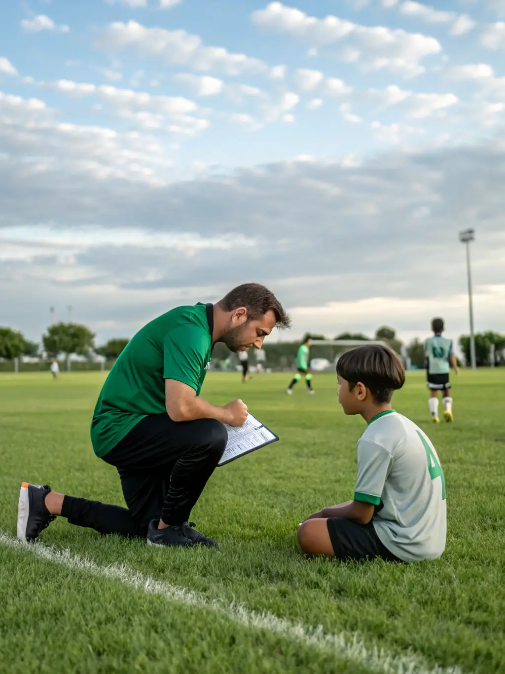 A coach is providing personalized instruction to a young player with a disability, demonstrating the tailored support offered by TENNIS DE TABLE AUBIGNY SUR NERE to ensure everyone can participate effectively.